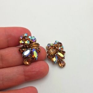 Vintage Juliana style AB glass earrings